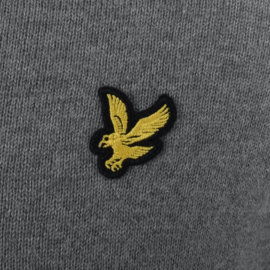 Lyle And Scott Cotton Merino Zip Jumper Grey Mainline Menswear Ireland